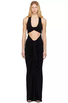 Вивенда макси-платье с драпировкой спереди Christopher Esber, черный