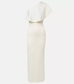 Виви платье с рюшами и одним плечом Altuzarra, слоновая кость