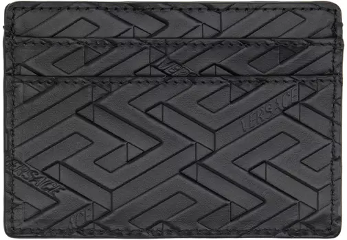 Визитница 'La Greca' черного цвета Versace