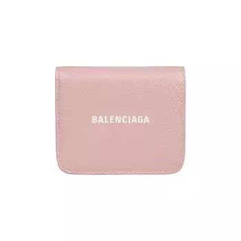 Визитница Balenciaga Cash с клапаном, Розовый/Белый