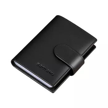 Визитница Banyanu унисекс, Фиолетовый -24 слота для карт (первый слой воловьей кожи), щеточка для защиты от кражи