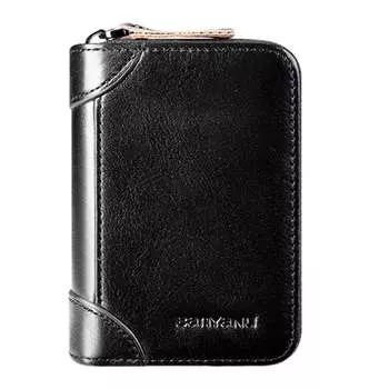 Визитница Banyanu унисекс, Крокодиловый черный-20 слотов для карт (щетка против кражи)