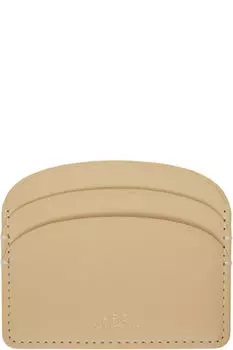 Визитница бежевого цвета Demi-Lune A.P.C.