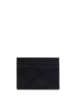 Визитница Burberry с тиснением в клетку, черный
