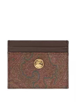 Визитница ETRO с узором пейсли, коричневый