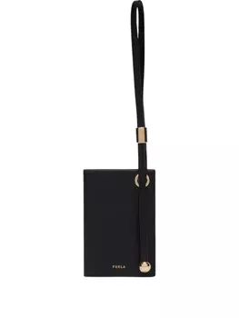Визитница Furla Laura с кожаным ремешком, черный