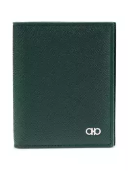 Визитница Gancini с двумя отделениями Ferragamo, зеленый