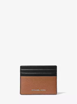 Визитница Hudson из шагреневой кожи Michael Kors Mens, коричневый