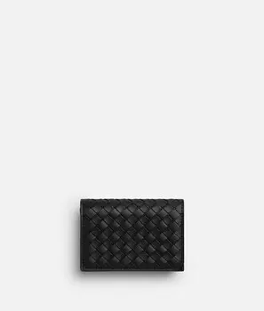 Визитница Intrecciato piccolo Bottega Veneta, черный