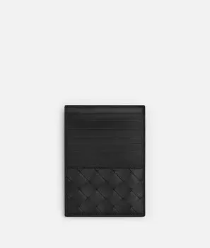 Визитница Intrecciato с отделением для монет Bottega Veneta, черный