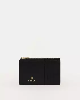 Визитница из черной кожи Furla, черный