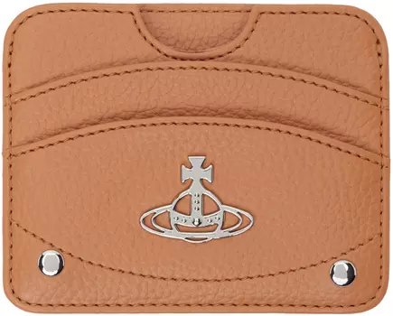 Визитница из искусственной кожи в форме полумесяца оранжевого цвета Vivienne Westwood