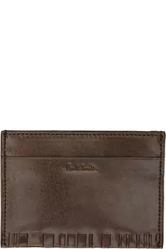 Визитница из коричневой кожи Shadow Stripe Paul Smith