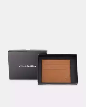 Визитница из кожи Safiano Emidio Tucci, цвет Tabaco