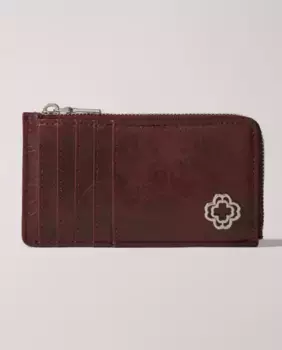 Визитница из потрескавшейся кожи Maje, красный