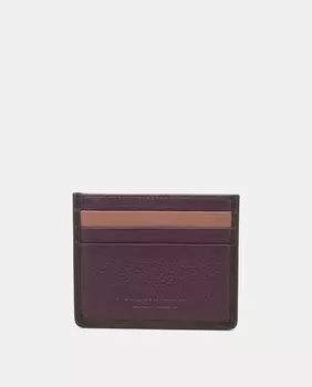 Визитница из сиреневой кожи с вырезанным логотипом Abbacino, сиреневый