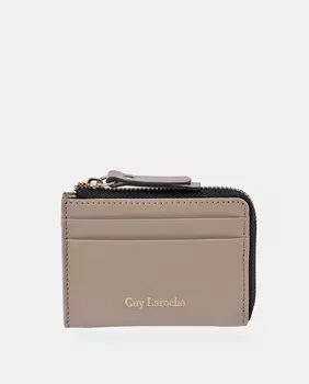 Визитница из темно-серой кожи с портмоне для монет Guy Laroche
