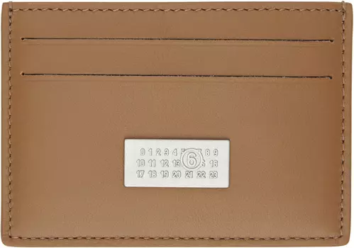 Визитница из загорелой кожи MM6 Maison Margiela, Chipmunk
