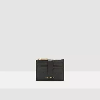 Визитница из зерненой кожи Coccinelle METALLIC SOFT, черный