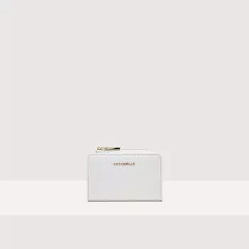 Визитница из зернистой кожи Coccinelle METALLIC SOFT, белый