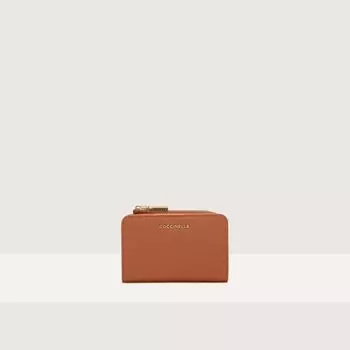 Визитница из зернистой кожи Coccinelle METALLIC SOFT, коричневый