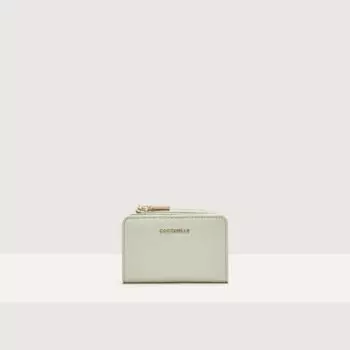 Визитница из зернистой кожи Coccinelle METALLIC SOFT, зеленый