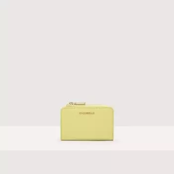 Визитница из зернистой кожи Coccinelle METALLIC SOFT, зеленый
