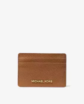 Визитница из зернистой кожи Michael Michael Kors, коричневый