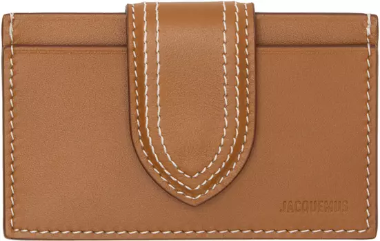 Визитница Les Classiques 'Le porte-carte Bambino' коричневого цвета JACQUEMUS