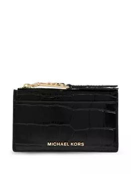 Визитница Michael Kors с тиснением под крокодила, черный