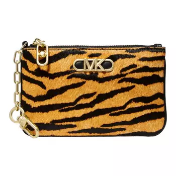 Визитница Michael Michael Kors Parker Small Tiger Print Calf Hair Zip, оранжевый