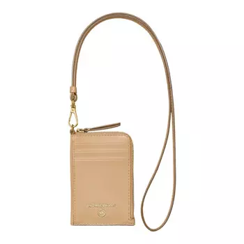 Визитница Michael Michael Kors Small Jet Set Charm Leather Lanyard, бежевый