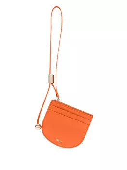 Визитница на кожаном ремешке Laura Furla, оранжевый