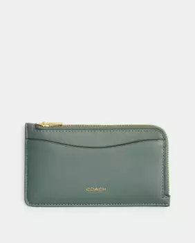 Визитница New York на молнии Coach, зеленый