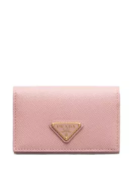 Визитница Prada из сафьяновой кожи, розовый