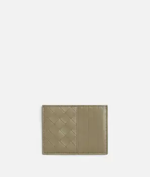 Визитница с кошельком для монет Bottega Veneta, серо-коричневый