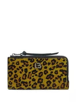 Визитница с леопардовым принтом Bimba y Lola, зеленый