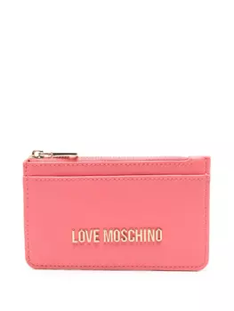 Визитница с логотипом и надписью Love Moschino, розовый