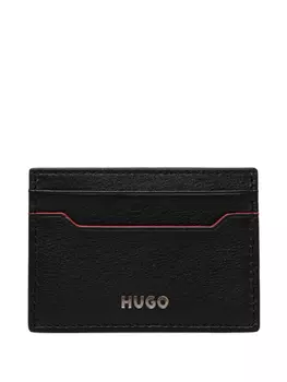 Визитница с логотипом и печатью HUGO, черный