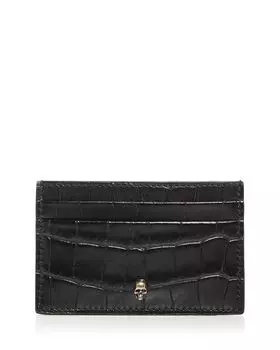 Визитница с тиснением под крокодила Alexander McQUEEN