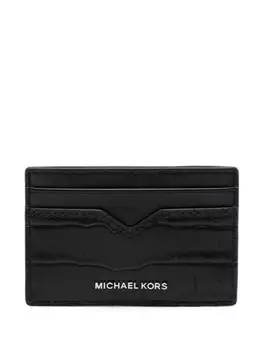 Визитница с тиснением под крокодила Michael Kors, черный