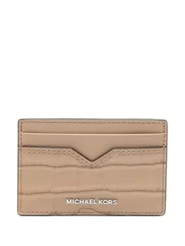Визитница с тиснением под крокодила Michael Kors, коричневый