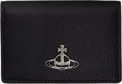 Визитница с зернистой текстурой, складывающаяся в два сложения Vivienne Westwood