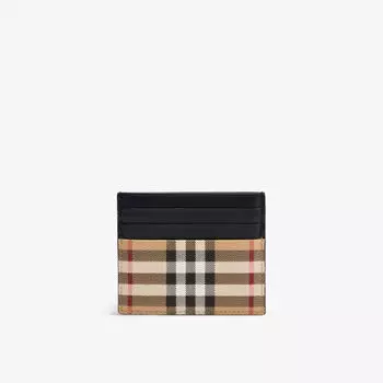 Визитница Sandon из искусственной кожи с клетчатым принтом Burberry, бежевый