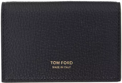 Визитница T Line из мягкой зернистой кожи TOM FORD, черный