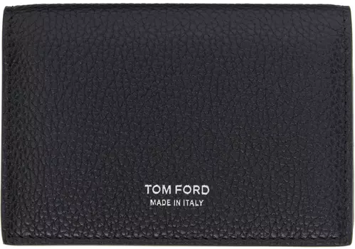 Визитница T Line из мягкой зернистой кожи TOM FORD, черный