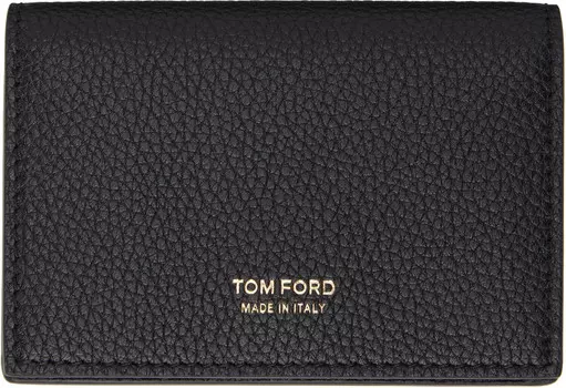 Визитница T Line из мягкой зернистой кожи TOM FORD, черный