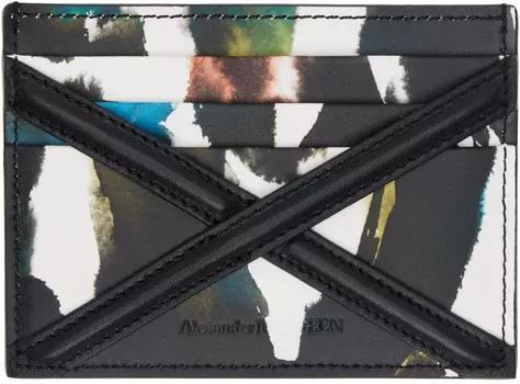 Визитница The Harness с разноцветным граффити Alexander McQueen