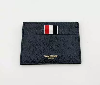 Визитница Thom Browne из шагреневой кожи - темно-синяя