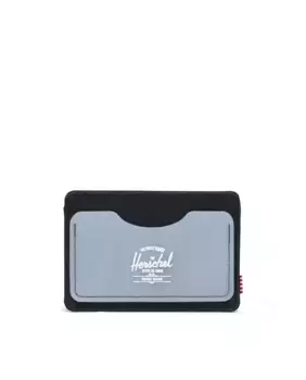 Визитница унисекс из черной ткани с белой отделкой Herschel, черный